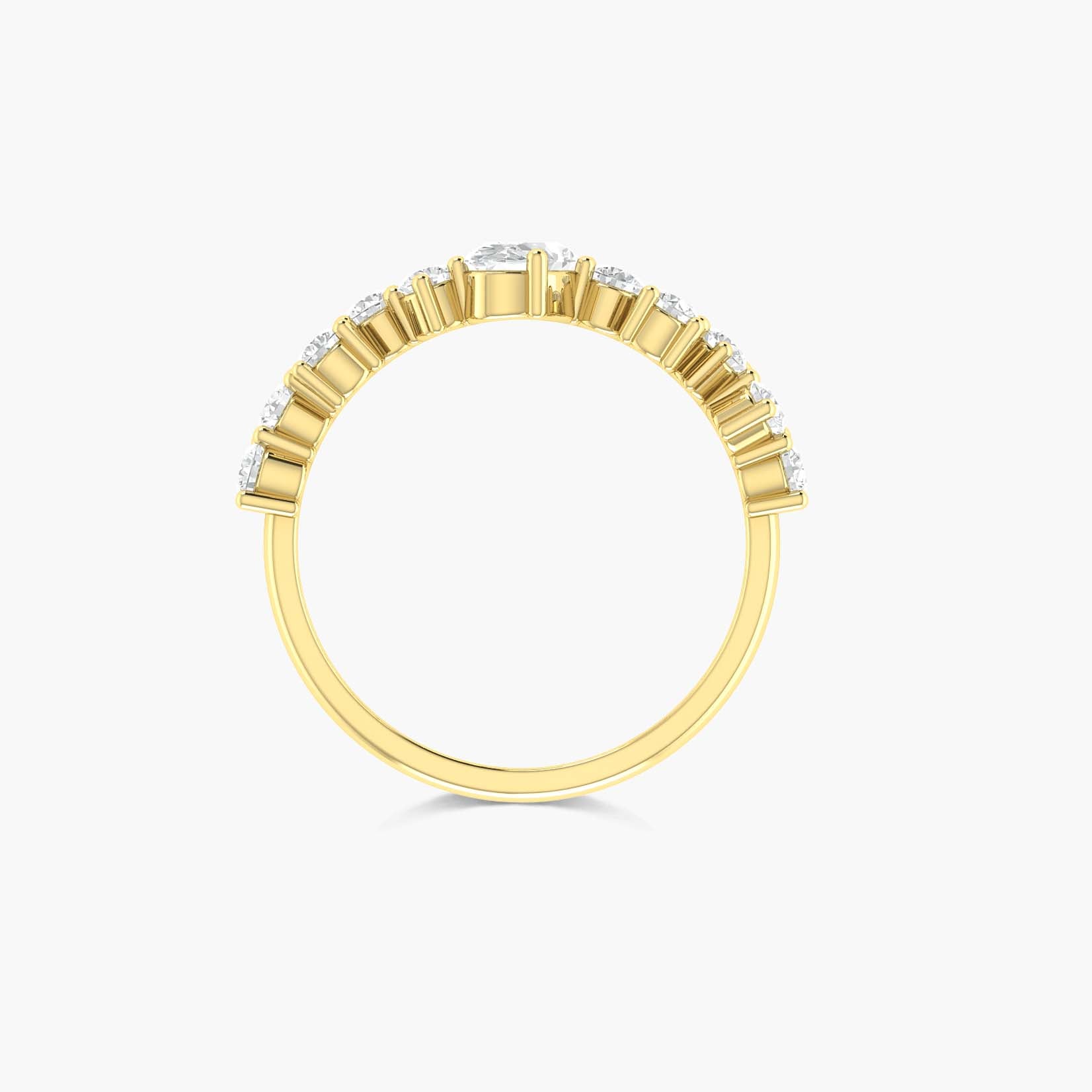 Exquisite Simulated Diamond Gold Wedding Ring for Women - Elegant Bridal Jewelry for Engagement, Anniversary & Special Occasions