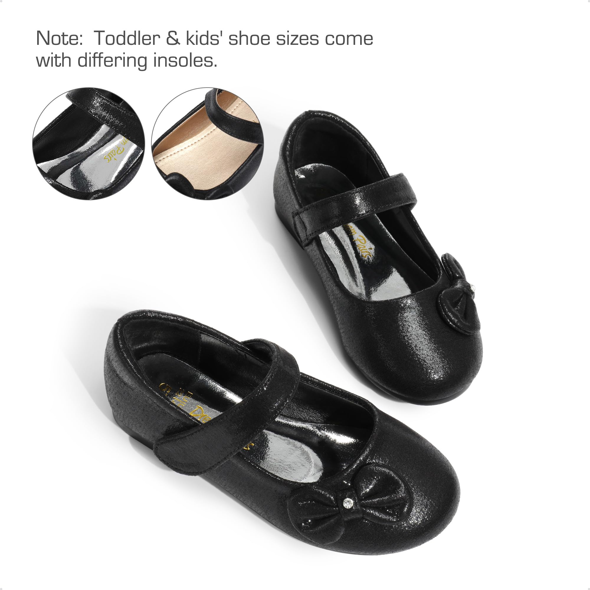 DREAM PAIRS Toddler Girls Mary Jane Flats - Side Bow Ballet Shoes for Toddlers & Little Girls | Perfect for Weddings, Parties & Special Occasions