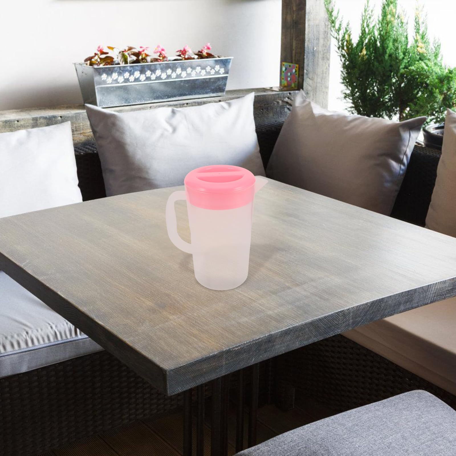 Cabilock 2L Glass Pitcher with Lid - Large Clear Water Jug for Iced Tea, Lemonade & Sun Tea | BPA-Free, Fridge Safe, Shatter-Resistant | Perfect for Parties, Picnics & Home Use