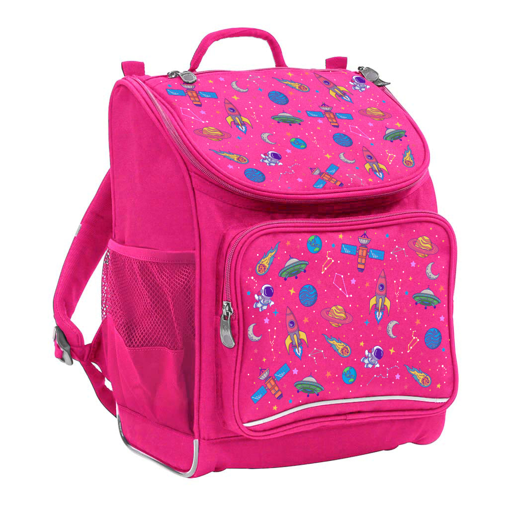 Galaxy Girl Mighty Primary Backpack for Kids - Durable School Backpack with Adjustable Straps & Multiple Pockets - Perfect for Elementary Students, Daycare & Outdoor Adventures