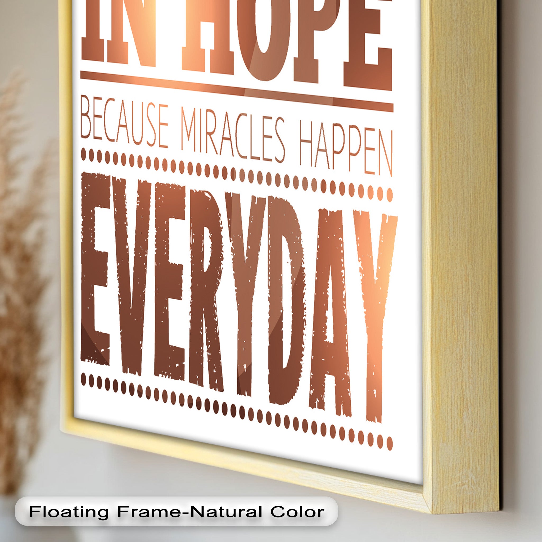 Inspiring 'Believe in Hope' Motivational Oil Painting - Uplifting Wall Art for Home, Office & Meditation Space