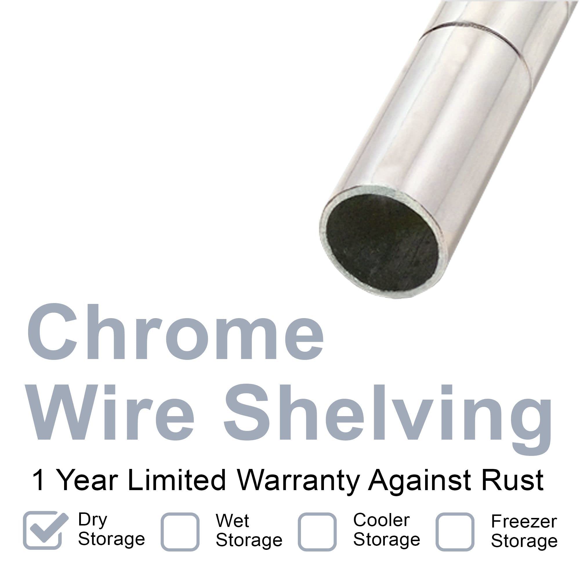 Nexel 4-Tier Adjustable Wire Shelving Unit 24