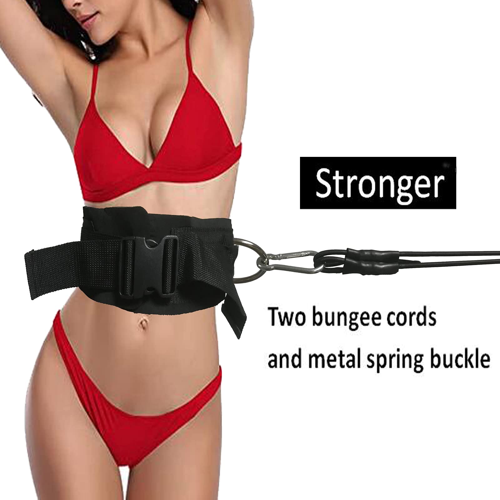 Premium Swim Training Belt Set - High Resistance Tether for Open Water & Pool Swimming | Stationary Swimmer Lap Training Leash | Swim Safety Gear for Outdoor & Indoor Workouts