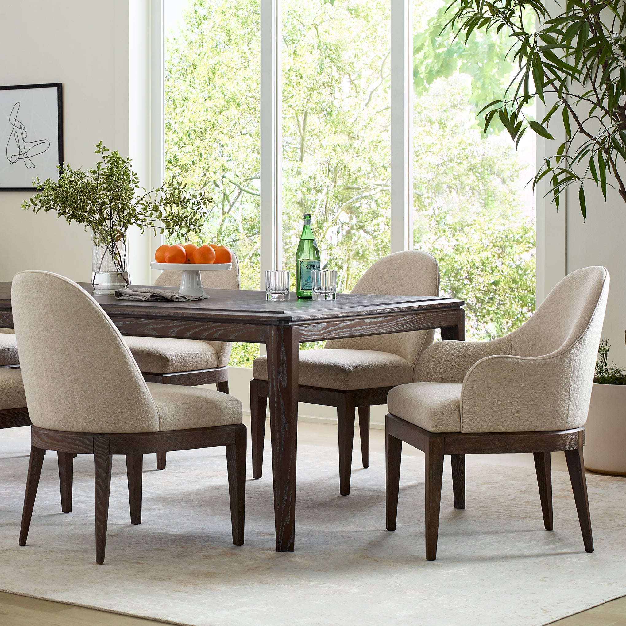 Stylish Maidstone Rectangular Dining Table - Modern Solid Wood Kitchen Table for 6-8 People - Perfect for Family Dinners & Entertaining Guests