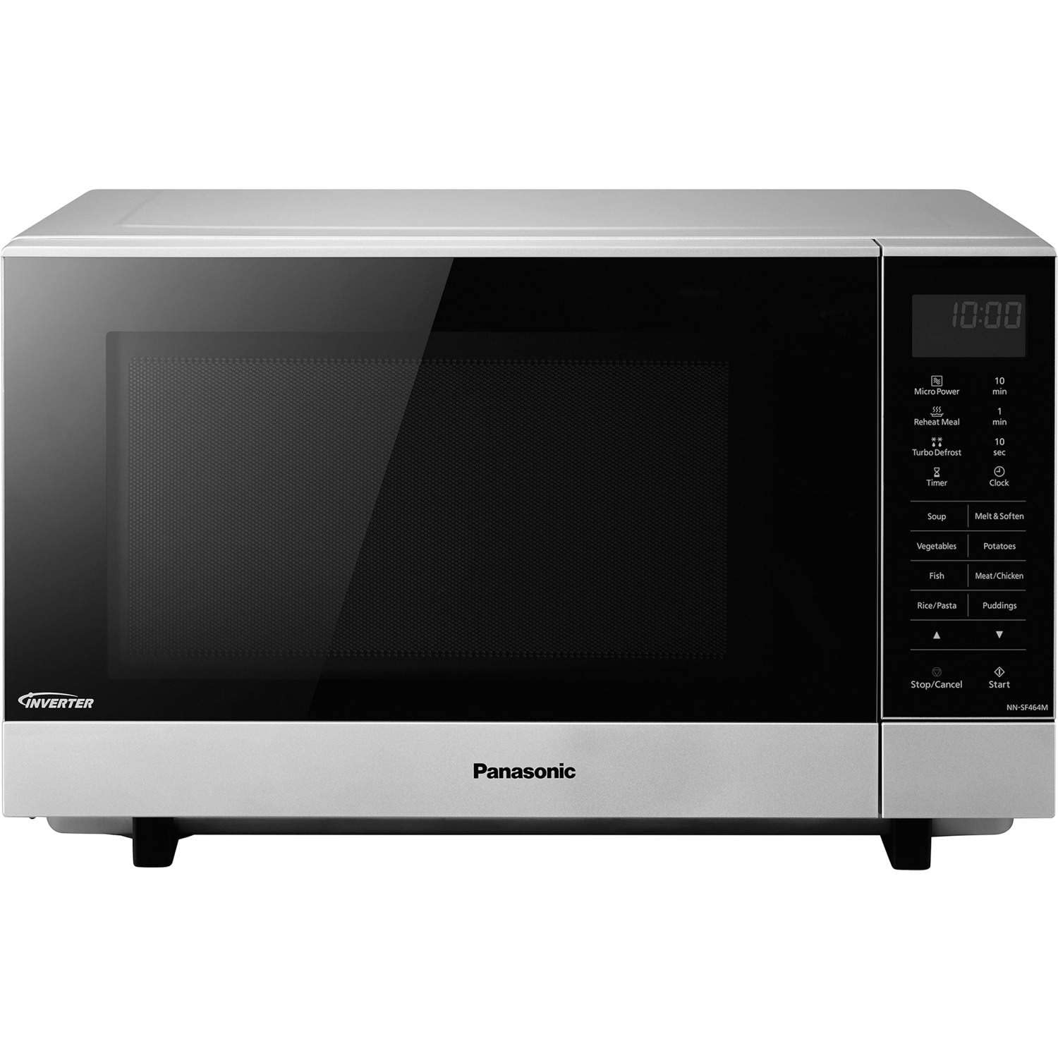 Panasonic NN-SF464MBPQ 27L Silver Countertop Microwave Oven - Perfect for Small Kitchens, Dorms & Office Break Rooms