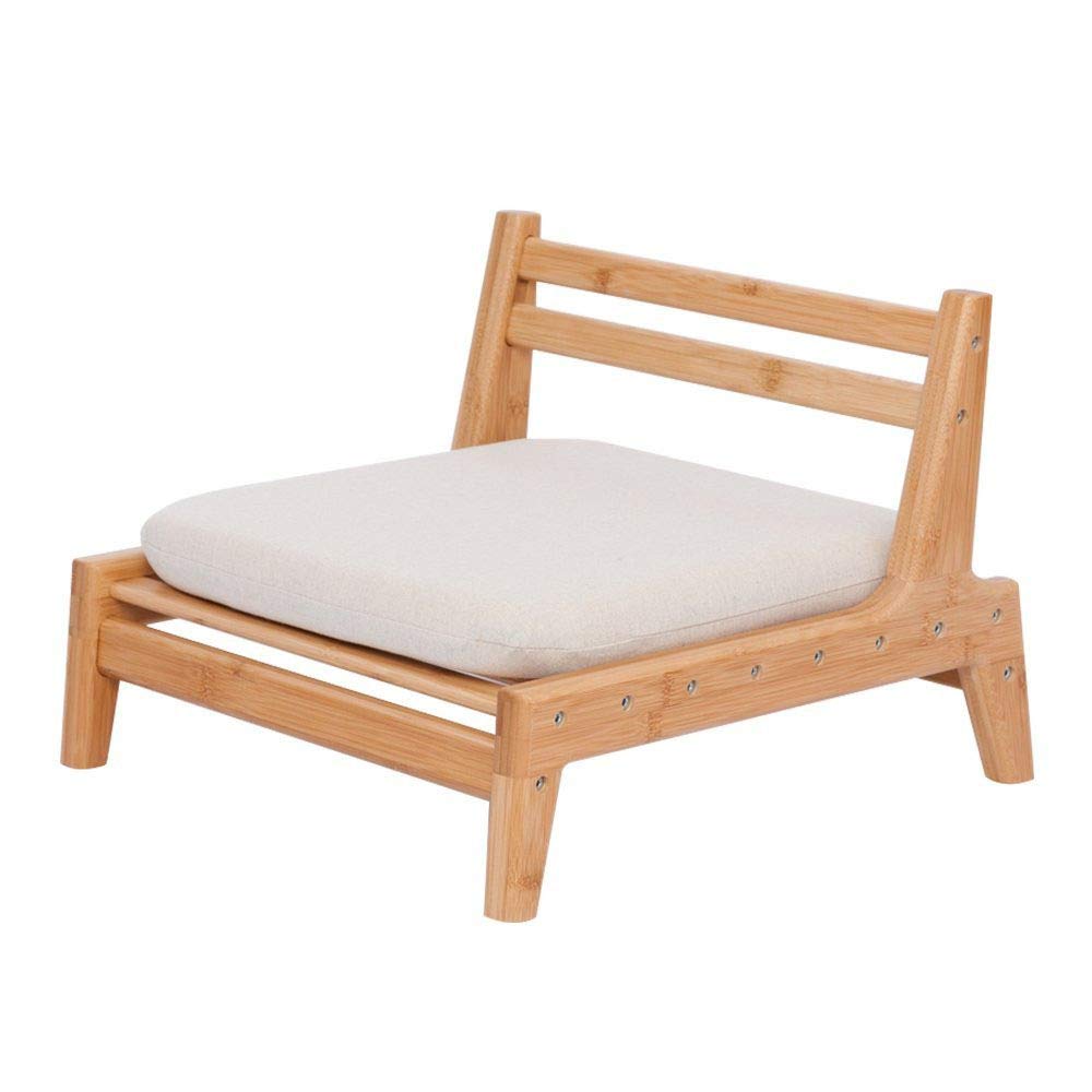 Premium Bamboo Floor Chair - Japanese Tatami Meditation Seat with Backrest Cushion - Foldable Legless Chair for Yoga, Reading & Relaxing - Perfect for Living Room, Bedroom, Balcony & Small Spaces
