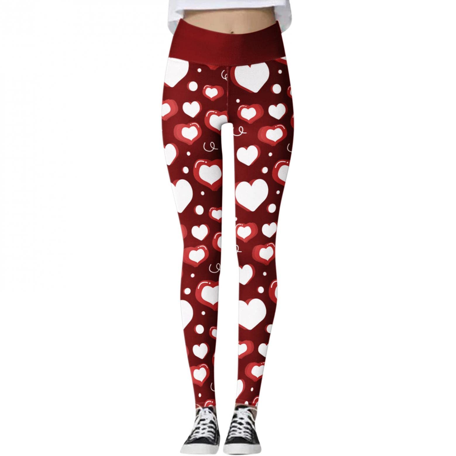 **High Waisted Yoga Pants for Women - Butt Lifting & Tummy Control Workout Leggings - Running, Gym & Valentine's Day Outfits**