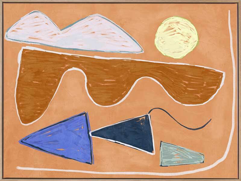 Desert Geo II Abstract Canvas Wall Art Print - Modern Home & Office Decor for Living Room, Bedroom, or Workspace