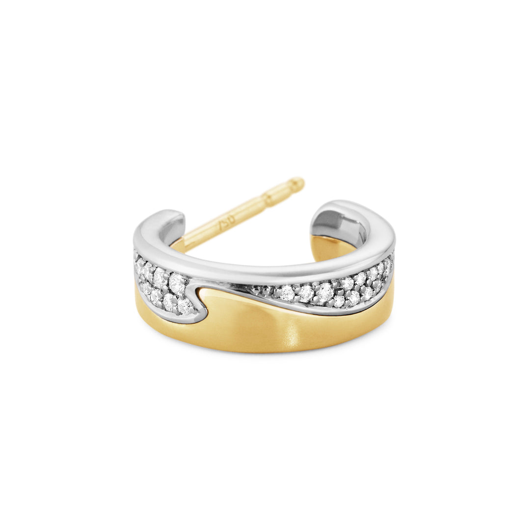 Fusion Multi Gold & Diamond Hoop Earrings for Women - 14K Gold Plated Elegant Dangle Earrings - Perfect for Weddings, Parties & Everyday Wear