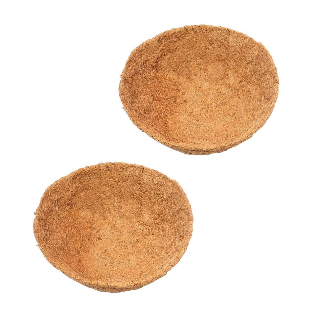 6-Pack Coconut Fiber Flower Pot Liners - Breathable Coco Liner Pads for Hanging Baskets & Planters - Indoor/Outdoor Garden Planter Accessories (Perfect for Orchids, Ferns & Flowering Plants)