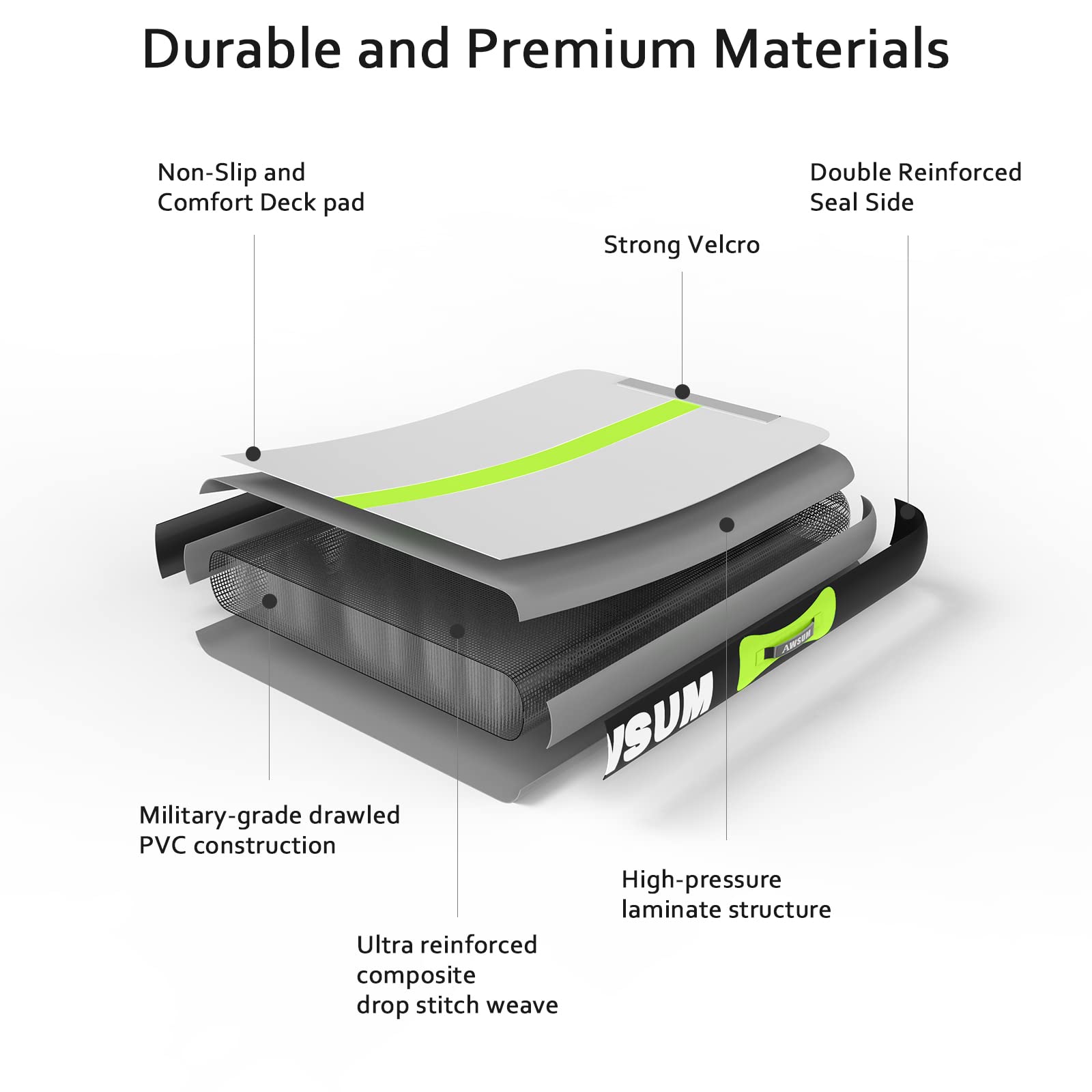 **AWSUM Inflatable Air Gymnastics Mat 10ft/13ft/16ft/20ft/23ft - 4/8 Inches Thick Tumbling Mat with Electric Pump - Perfect for Home, Gym, Outdoor & Backyard Training**    *(Use Cases: Ideal for gymnastics, tumbling, cheerleading, yoga, fitness training, and kids' play at home, gym, or outdoor spaces.)*