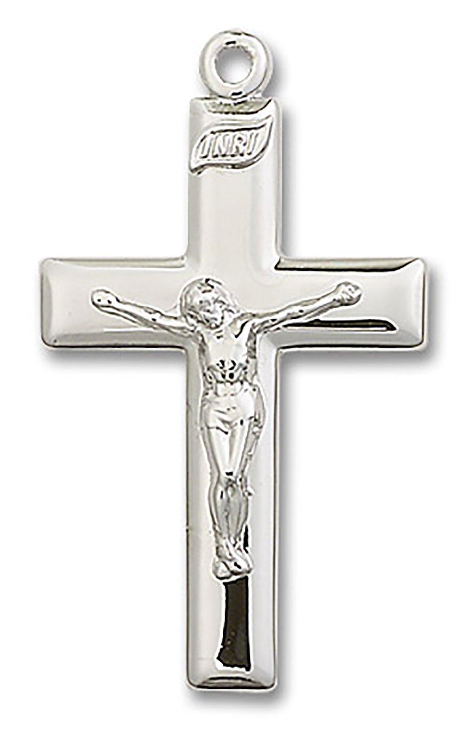 Heartland Men's Sterling Silver High Polish Crucifix Pendant - Handcrafted in USA - Perfect for Religious Gifts & Everyday Wear