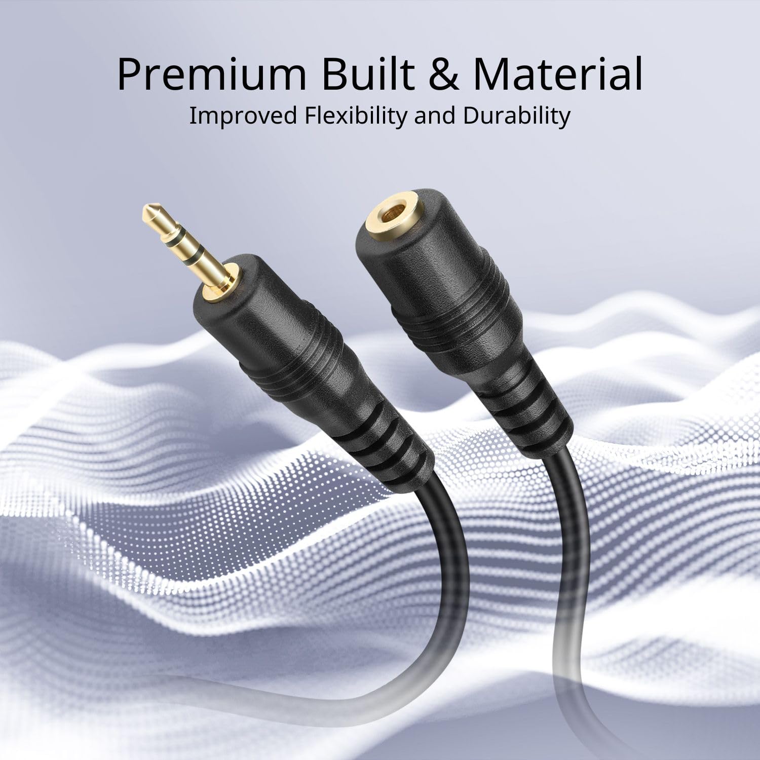 TNP 2.5mm Male to Female Stereo Audio Extension Cable - 15ft Subminiature Jack Adapter for Headphones, Microphones & Headsets | Perfect for Home Studio, Gaming & Audio Equipment Connections