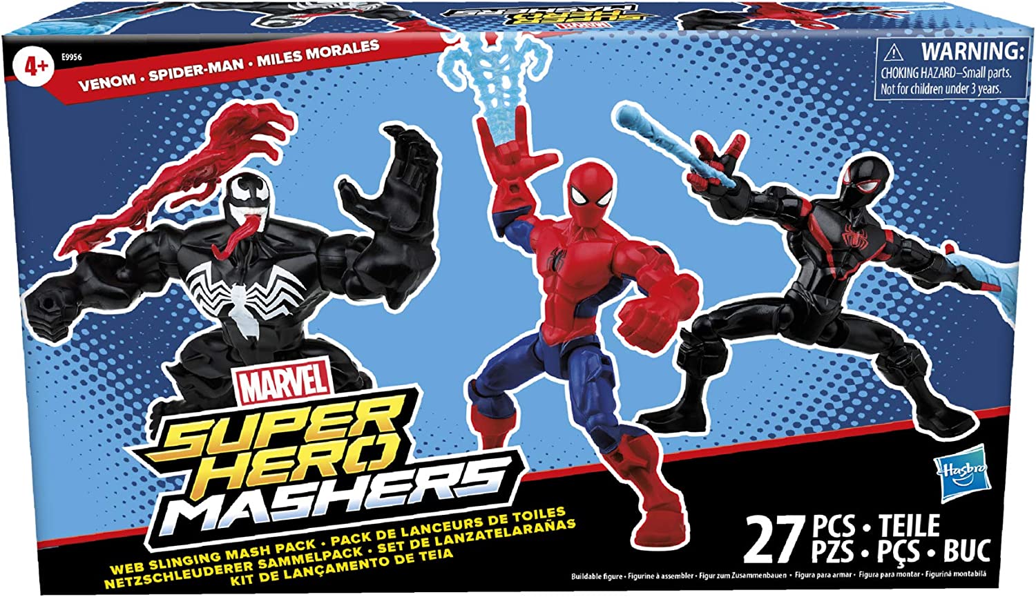 Marvel Super Hero Mashers Miles Morales Venom Spider-Man 6-Inch Action Figure – Collectible Toy for Kids & Fans, Perfect for Play, Display & Gifts