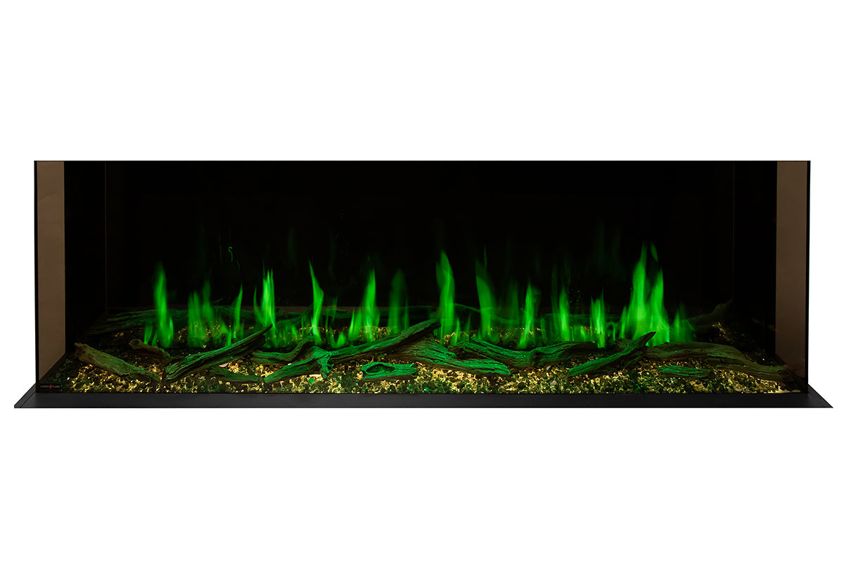 Modern Flames Orion Multi 120 Heliovision Virtual Multi-View Built-In Electric Fireplace - Perfect for Living Rooms, Bedrooms & Home Theaters