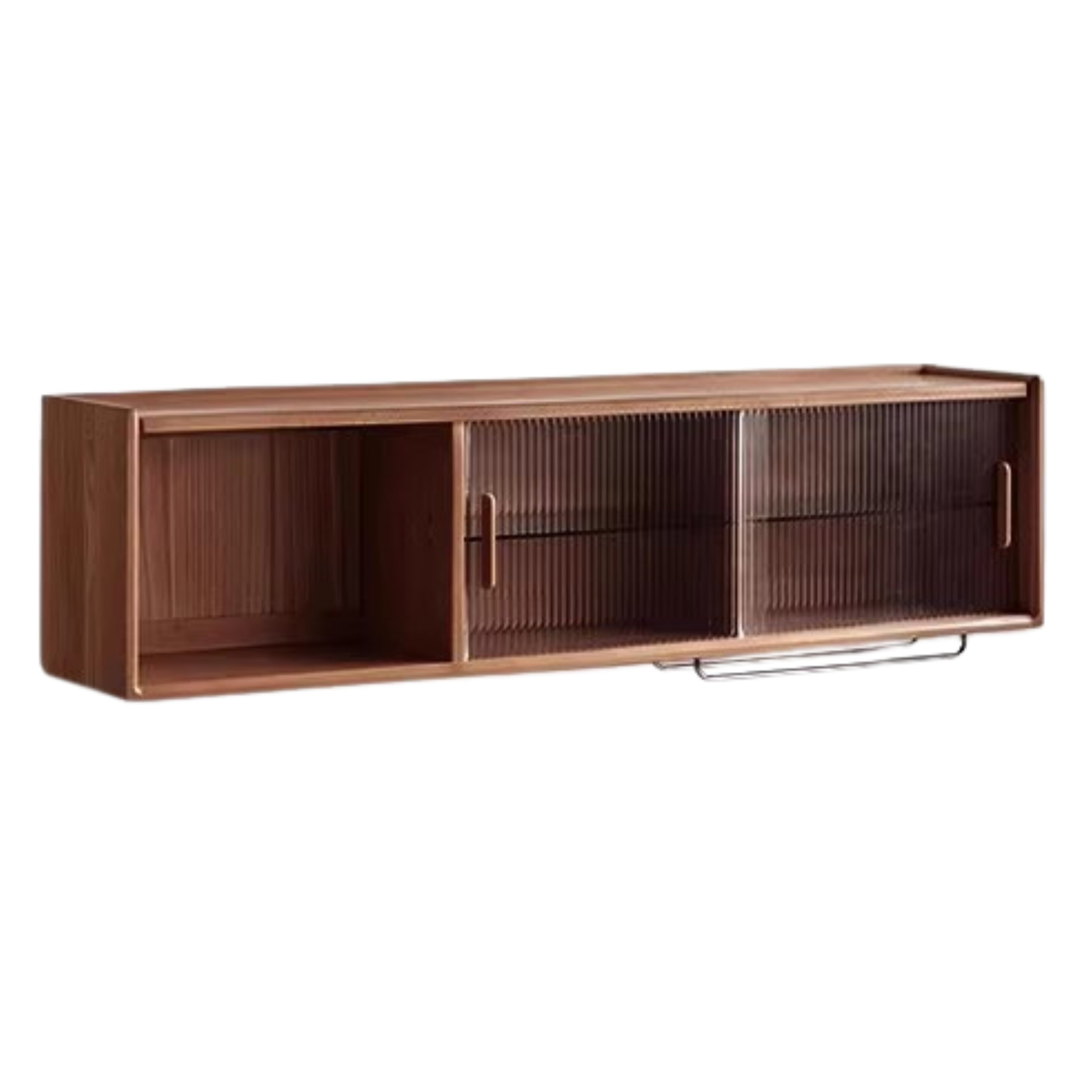 Solid Beech Wood Wall Mounted Sideboard Cabinet - Rustic Storage Locker for Entryway, Living Room & Dining Room Organization