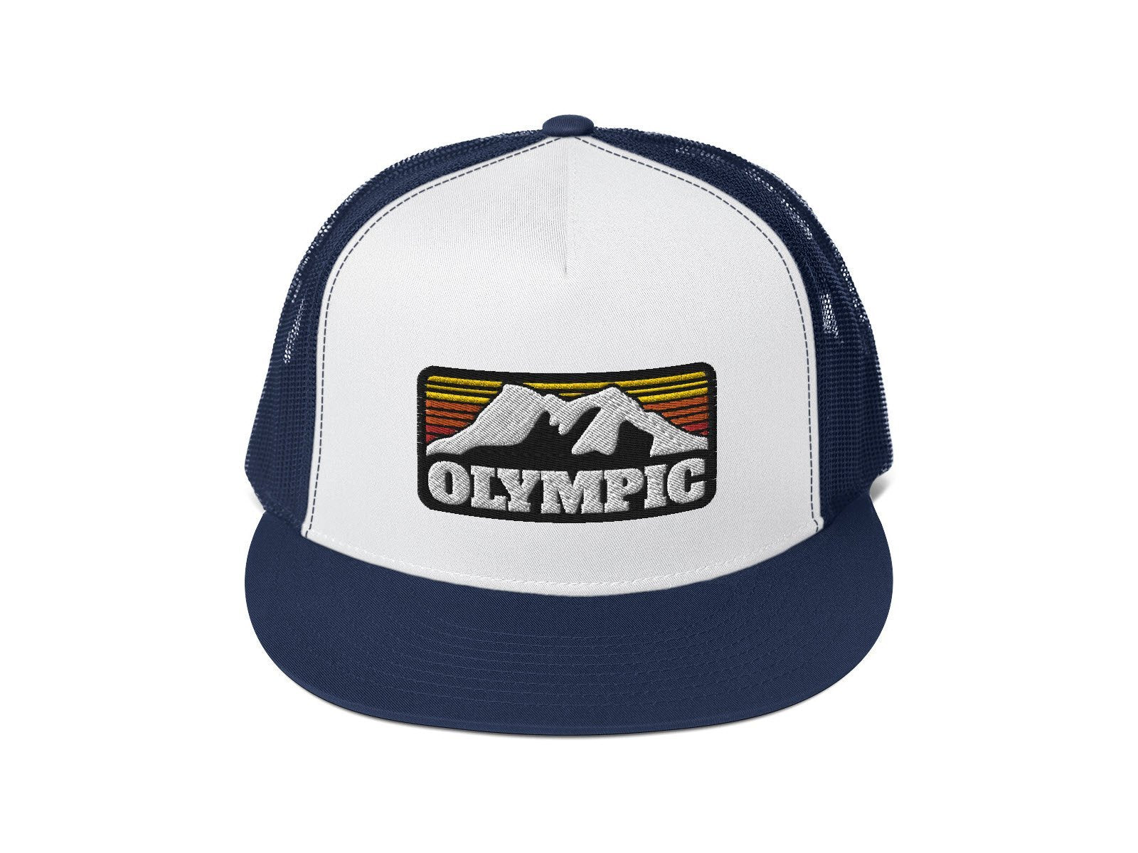 Olympic Outdoor Center Classic Trucker Cap - Adjustable Mesh Back Hat for Men & Women - Perfect for Hiking, Camping, and Outdoor Adventures