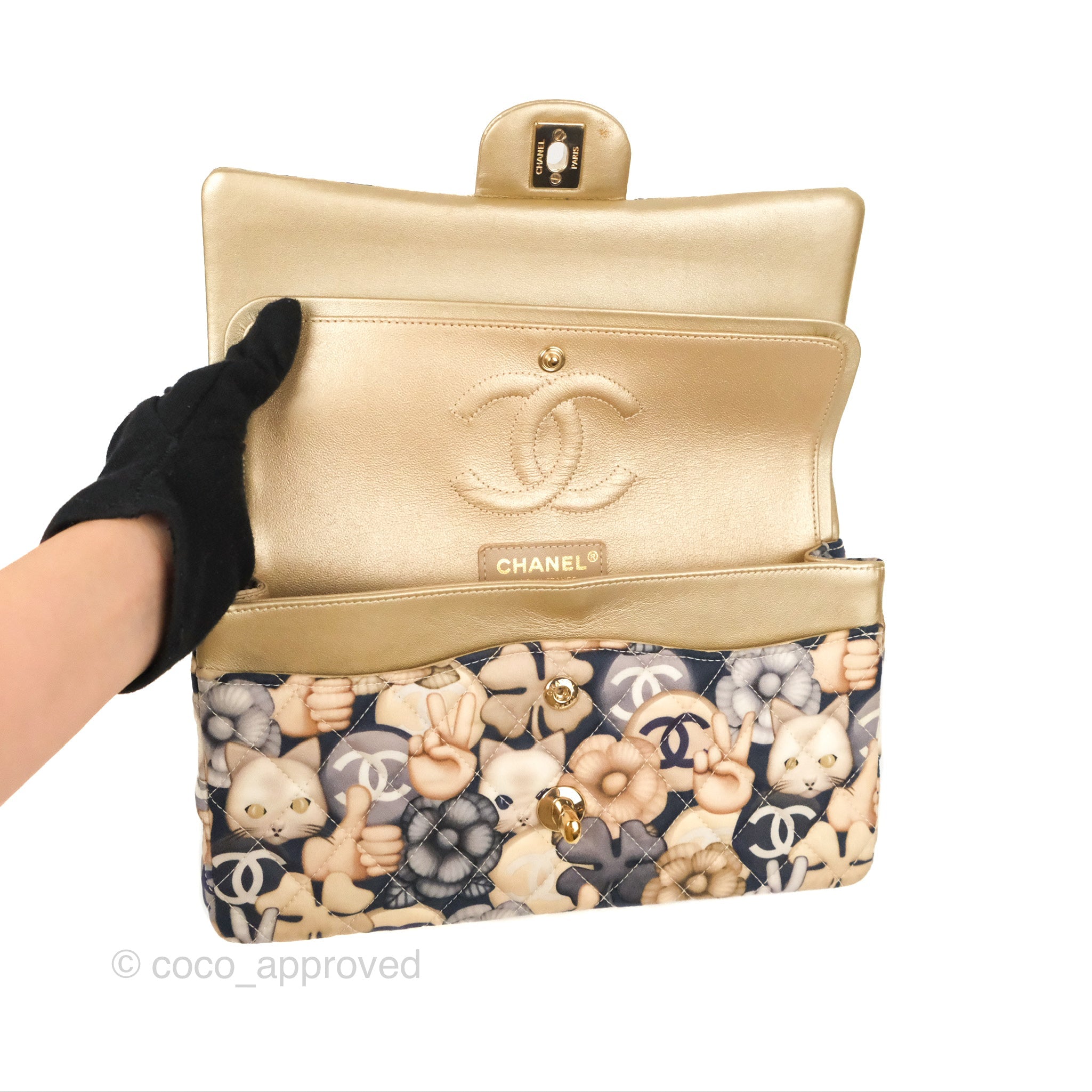 Chanel Medium Classic Double Flap Bag in Metallic Gold Lambskin with Gold Hardware - Luxury Designer Handbag for Women, Perfect for Parties, Date Nights & Special Occasions