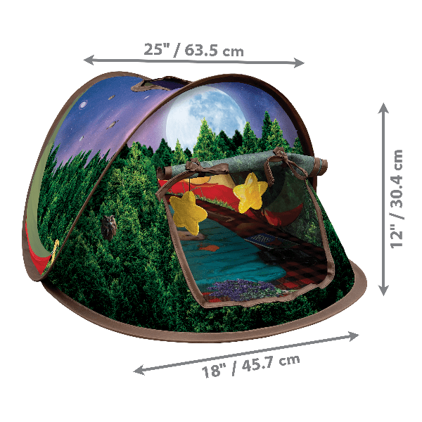 KONG Play Spaces Glamping Tent for Dogs – Durable Pet Playhouse with Chew-Resistant Fabric, Perfect for Indoor & Outdoor Adventures