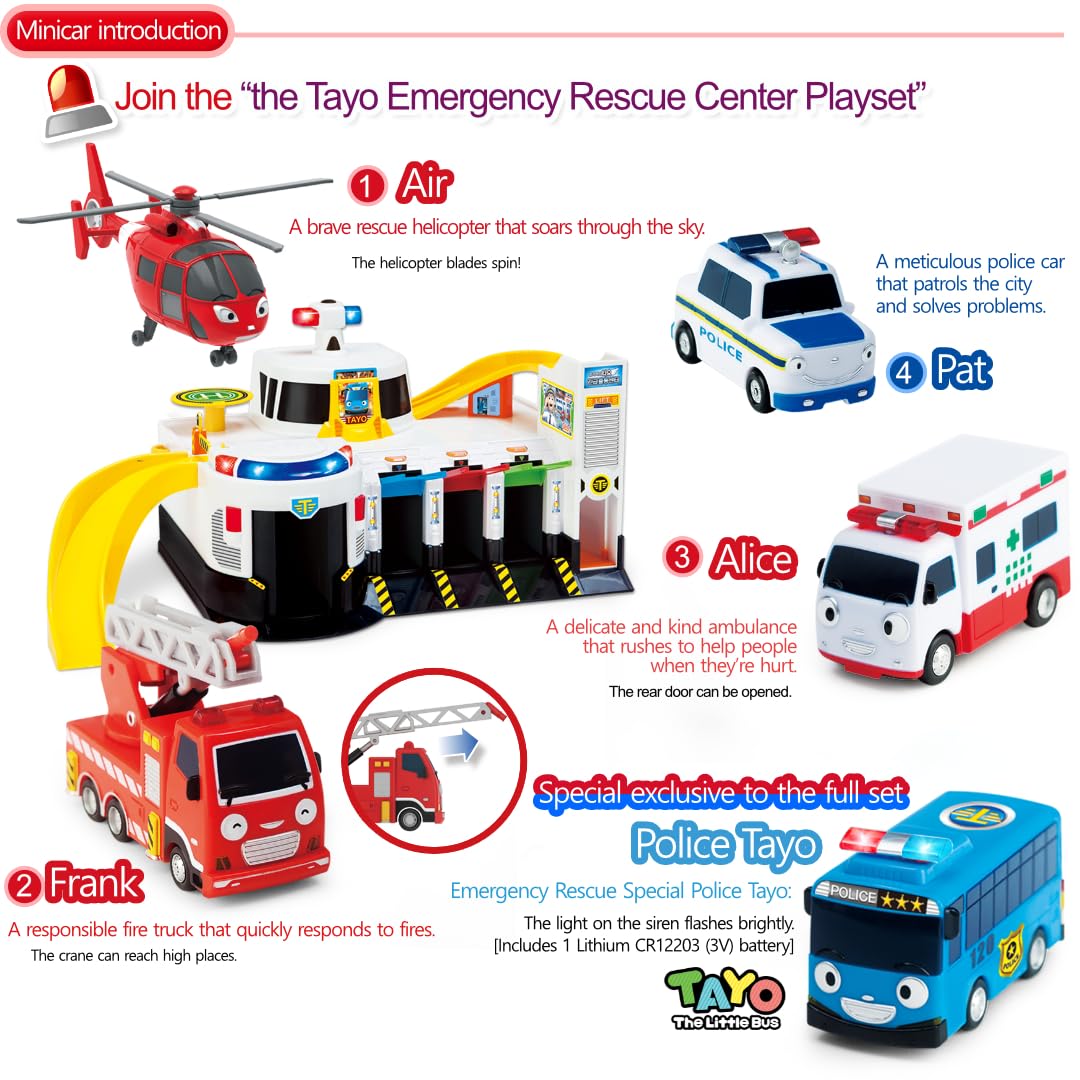 Tayo The Little Bus Special Friends Set - Complete 2nd Edition | Educational Toy for Kids Ages 3-6 | Perfect Birthday Gift for Boys & Girls | Encourages Imaginative Play | Great for Preschool Learning & Role-Playing Games