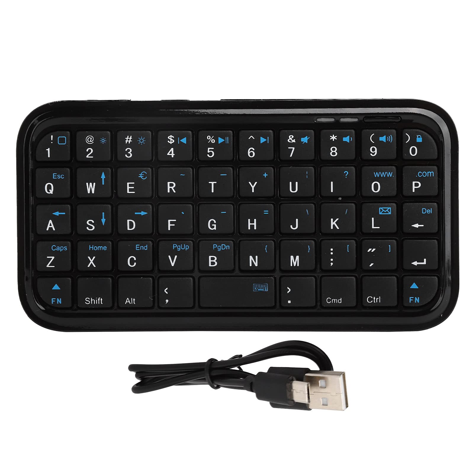 PUSOKEI Mini Bluetooth Keyboard - Rechargeable Wireless Keyboard with Lithium Battery for iPad 1/2/Air, Android Tablets & Smartphones | Perfect for Travel, Office & Home Use