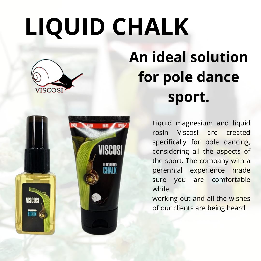 Premium Grip Viscosi Chalk Set - Soft 50ml, Medium 40ml, Hard 40ml & Liquid Rosin Spray 30ml | Pole Dance Grip Aid, Aerial Silks Chalk, Rock Climbing & Gym Chalk | Enhanced Performance for Pole Dancing, Aerial Arts, Bouldering & Weightlifting