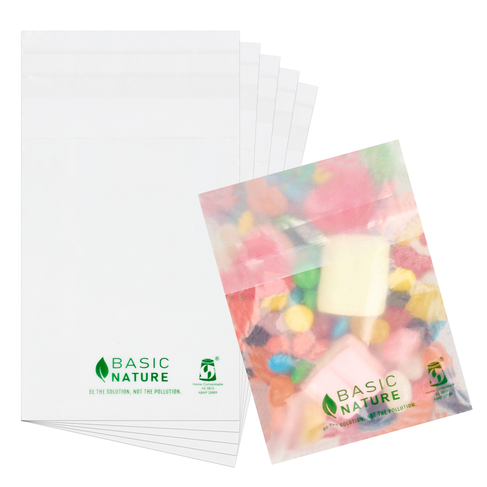 Eco-Friendly Translucent PLA/PBAT Self-Sealing Compostable Lip & Tape Bags - 4