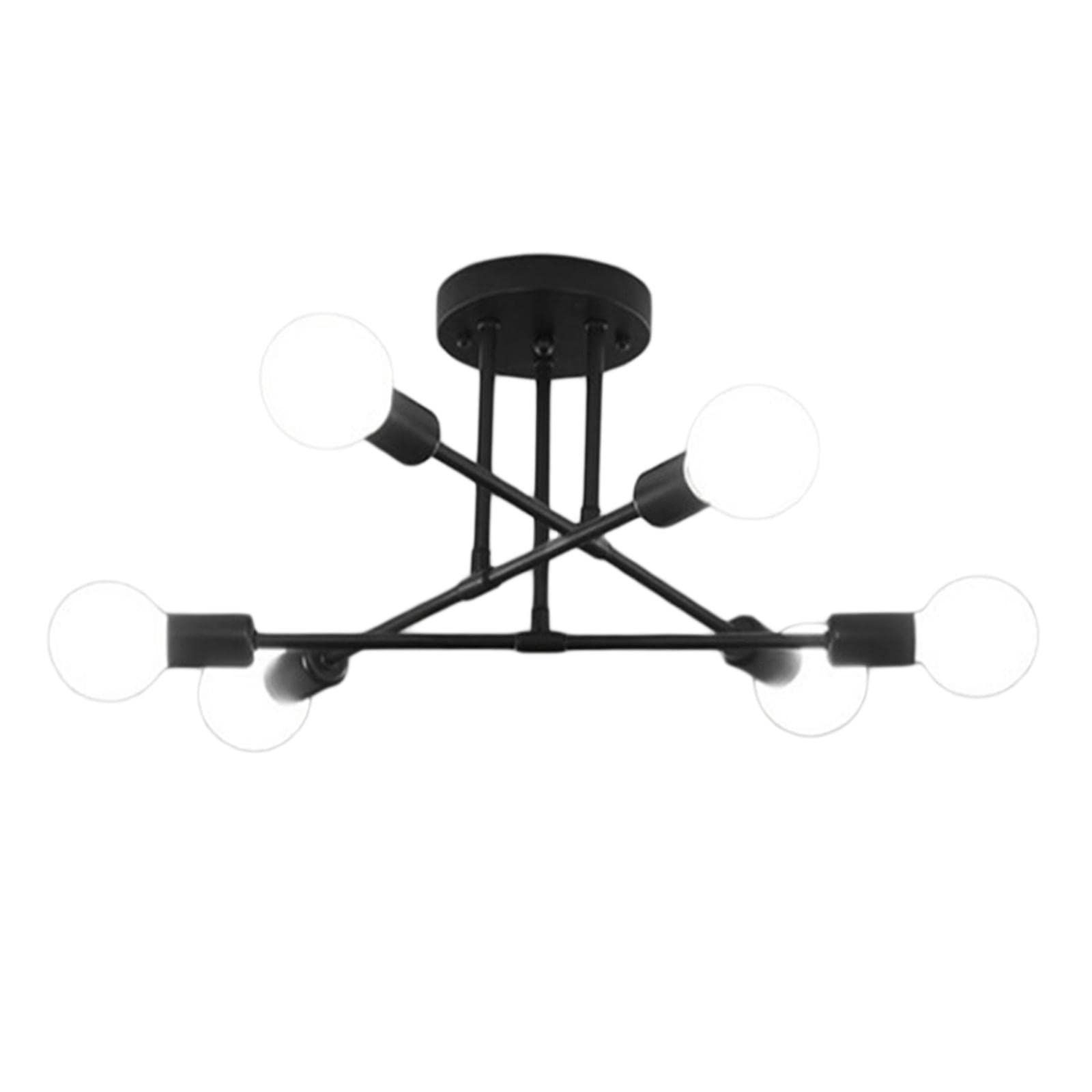 Gazechimp 6-Light Modern Black Ceiling Light Fixture for Kitchen, Dining Room, Living Room & Bedroom - Energy Efficient LED Lighting for Home Decor & Interior Design | Perfect for Modern Homes, Apartments & Restaurants