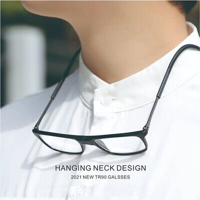 Blue Light Blocking Reading Glasses with Stylish Blue Ray Filter - Foldable & Hanging Design for Computer, Office, and Book Reading Use