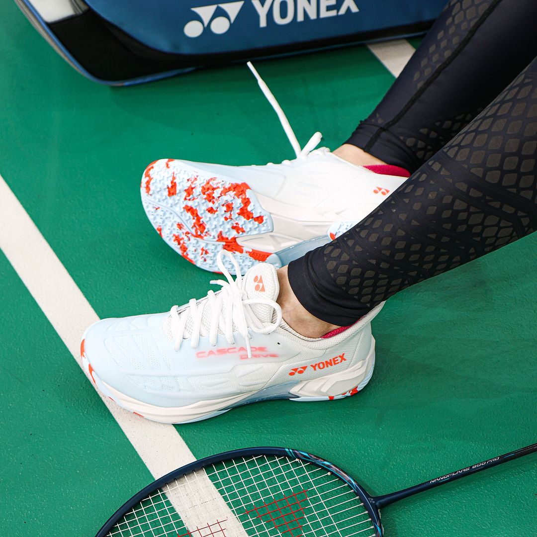 Yonex Cascade Drive 2 Tennis Shoes - White/Water Blue | Lightweight & Durable for Court Performance | Perfect for Competitive Matches & Training