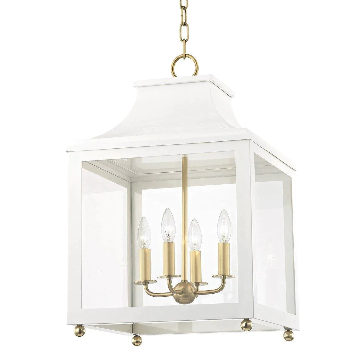 Vintage 4-Light Black Metal Lantern Pendant Light Fixture - Farmhouse & Industrial Style Ceiling Lighting for Kitchen, Dining Room, Entryway