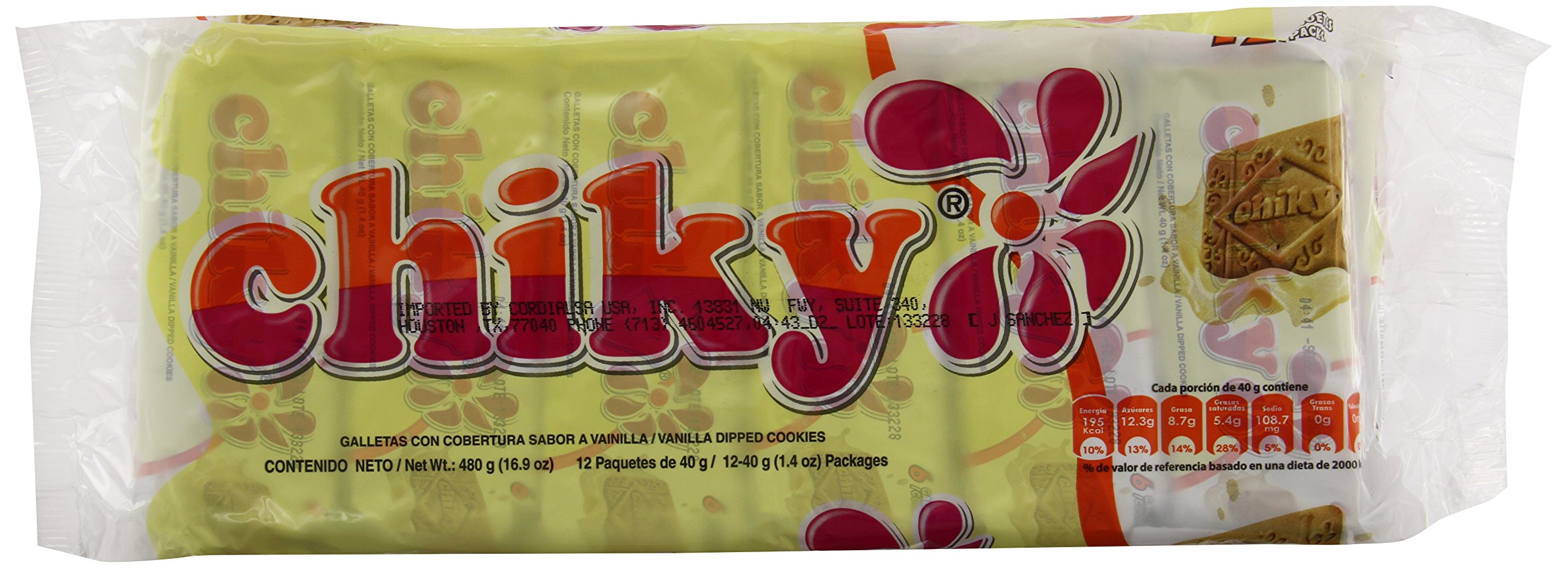 Pozuelo Chiky Vanilla Cookies 16.9oz (Pack of 16) - Delicious Vanilla Sandwich Cookies for Snacking, Lunch Boxes & Party Treats