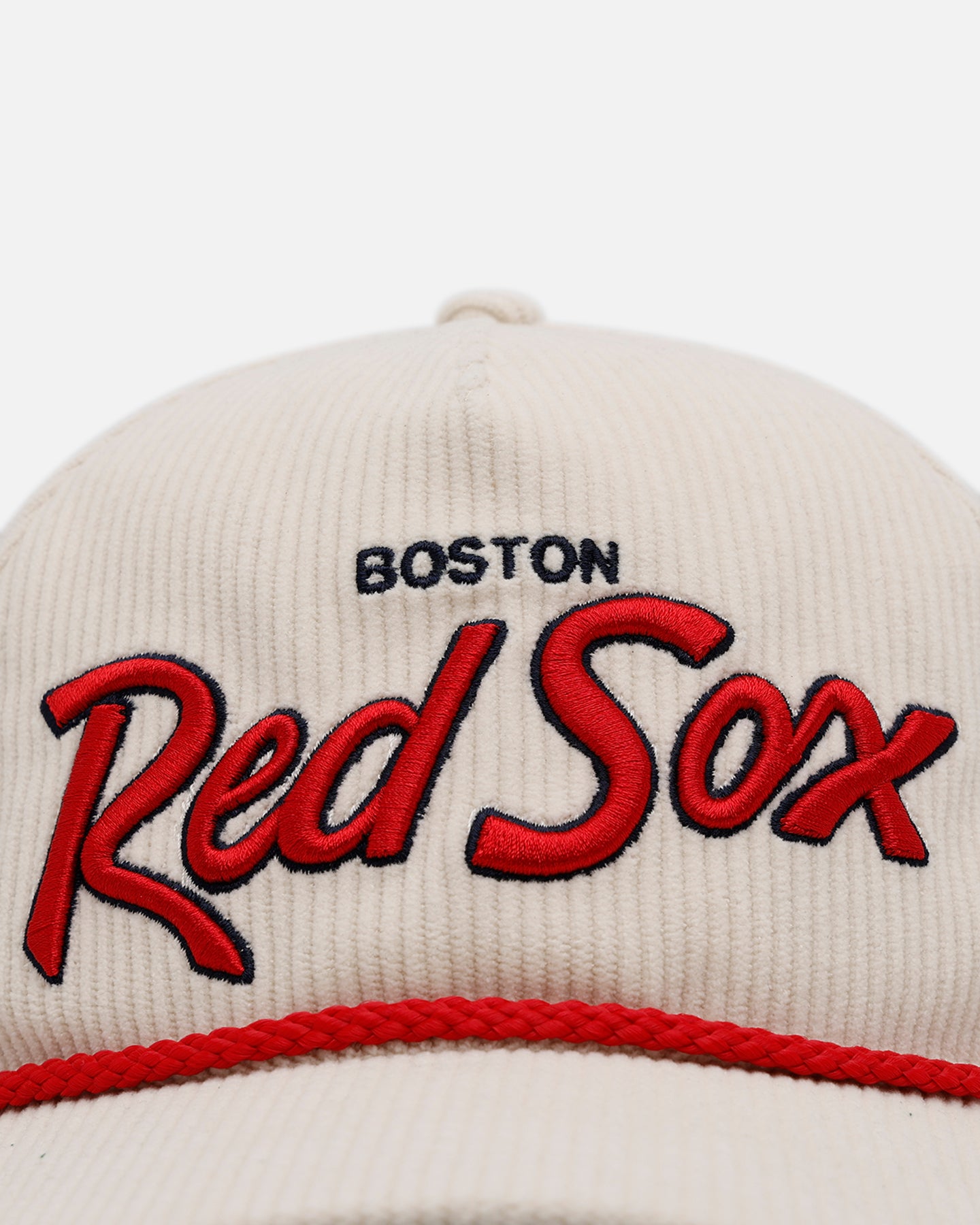 47 Brand Boston Red Sox 'Natural Script' Premium Hitch Corduroy Snapback Hat - Official MLB Licensed Baseball Cap for Men & Women - Perfect for Sports Fans, Casual Wear & Game Day Outfits