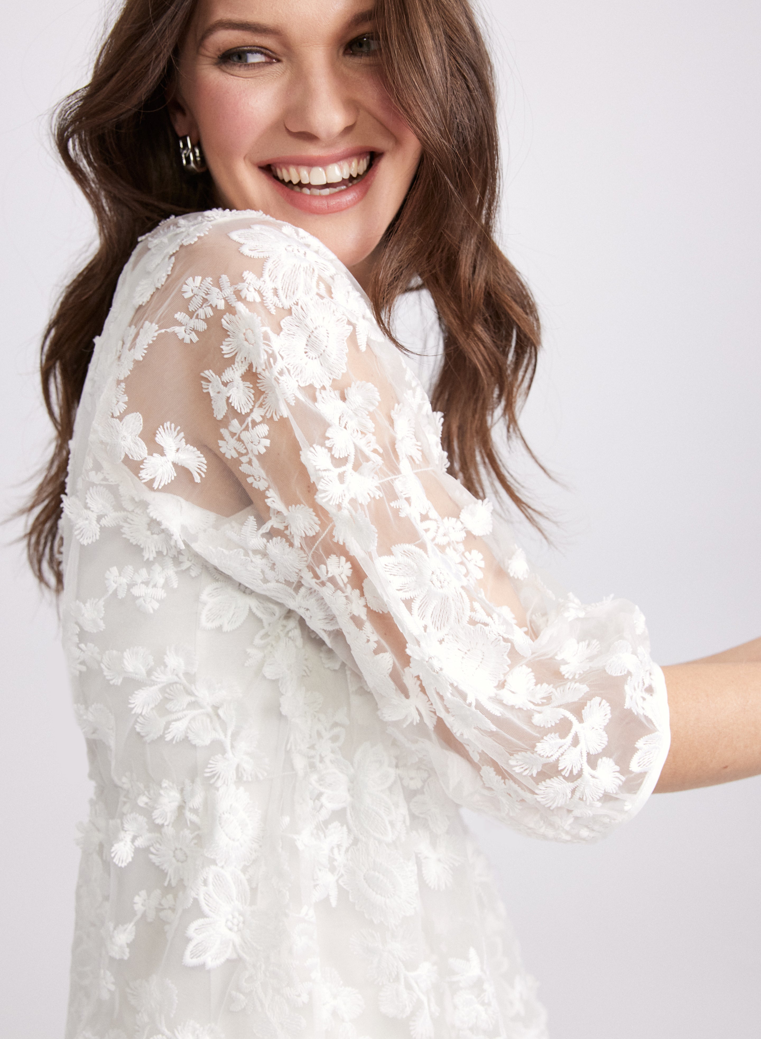 Embroidered Open Front Blouse for Women - Elegant Floral Lace Top - Boho Chic Summer Shirt - Perfect for Casual Outings, Date Nights & Beach Vacations