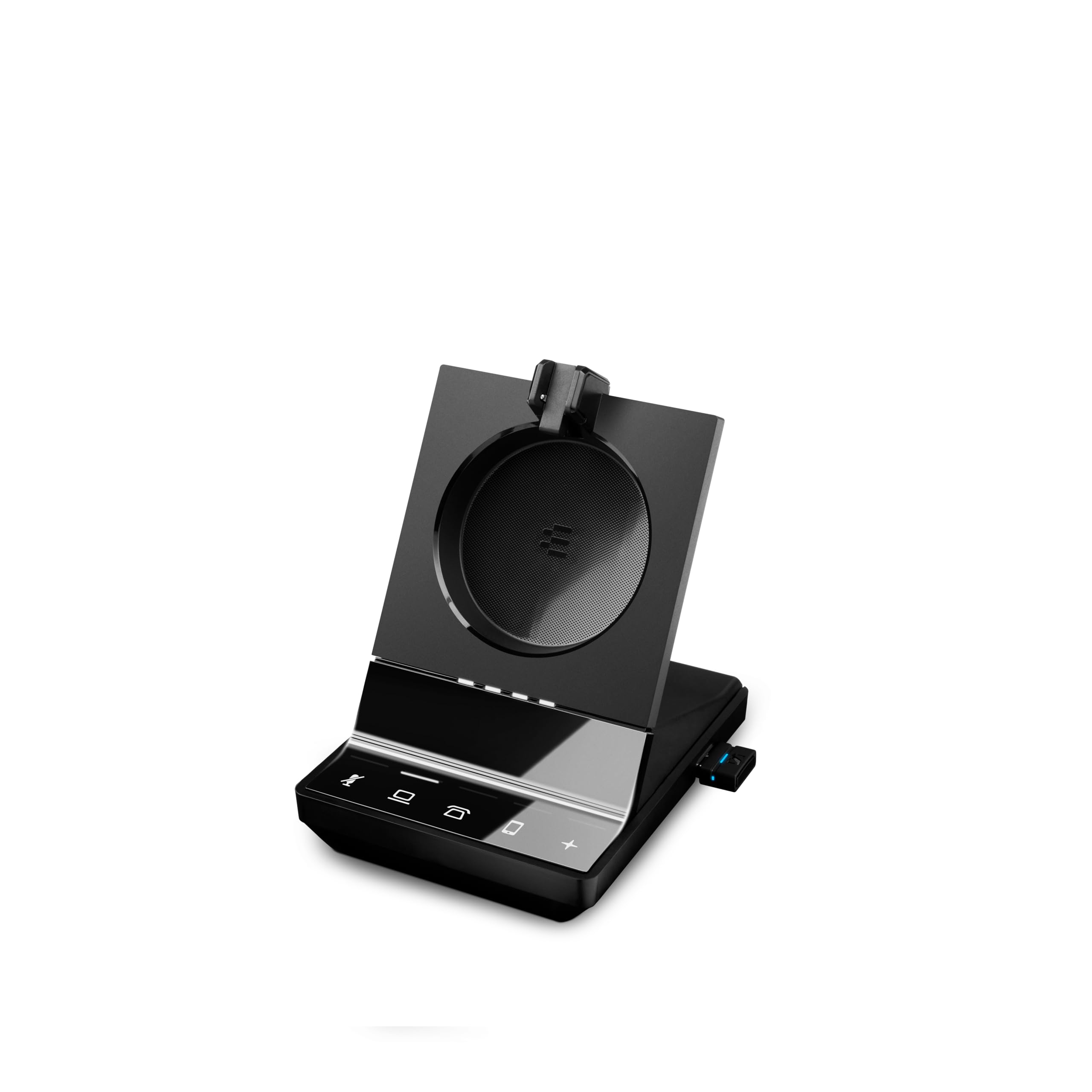 Sennheiser SDW 5016 Wireless DECT Headset - Noise Cancelling Dual Mic for Desk Phone, Softphone, PC & Mobile - Black (3 Inch) - Perfect for Office, Call Centers & Remote Work