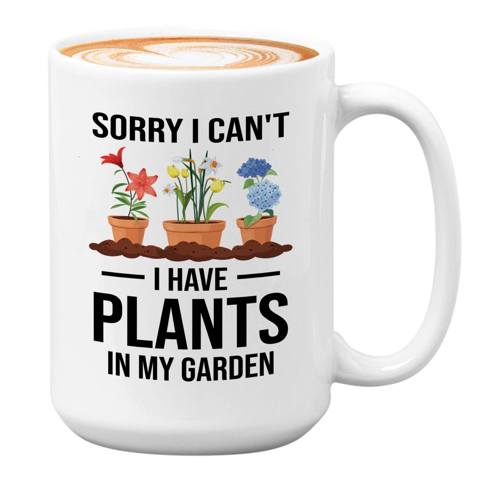 15oz White Gardening Coffee Mug - Funny Gardener Gift with Plant Pun Design - Perfect for Garden Lovers, Plant Enthusiasts & Coffee Drinkers - Ideal for Morning Coffee, Gardening Breaks & Outdoor Relaxation