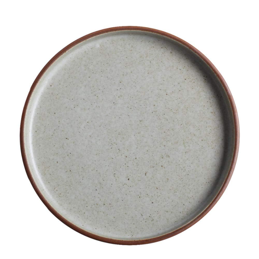 Vintage Ceramic Dinner Plates - 10 Inch Handmade Stoneware Dishes for Soup, Steak & Everyday Meals | Personalized Retro Tableware for Home Dining & Restaurant Use