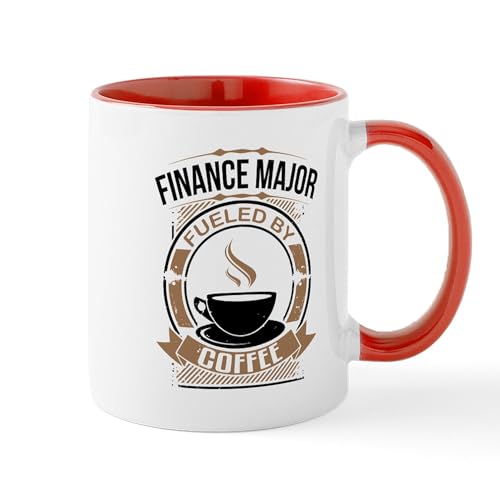 White/Red Inside - Finance Major Fueled By Coffee Mugs