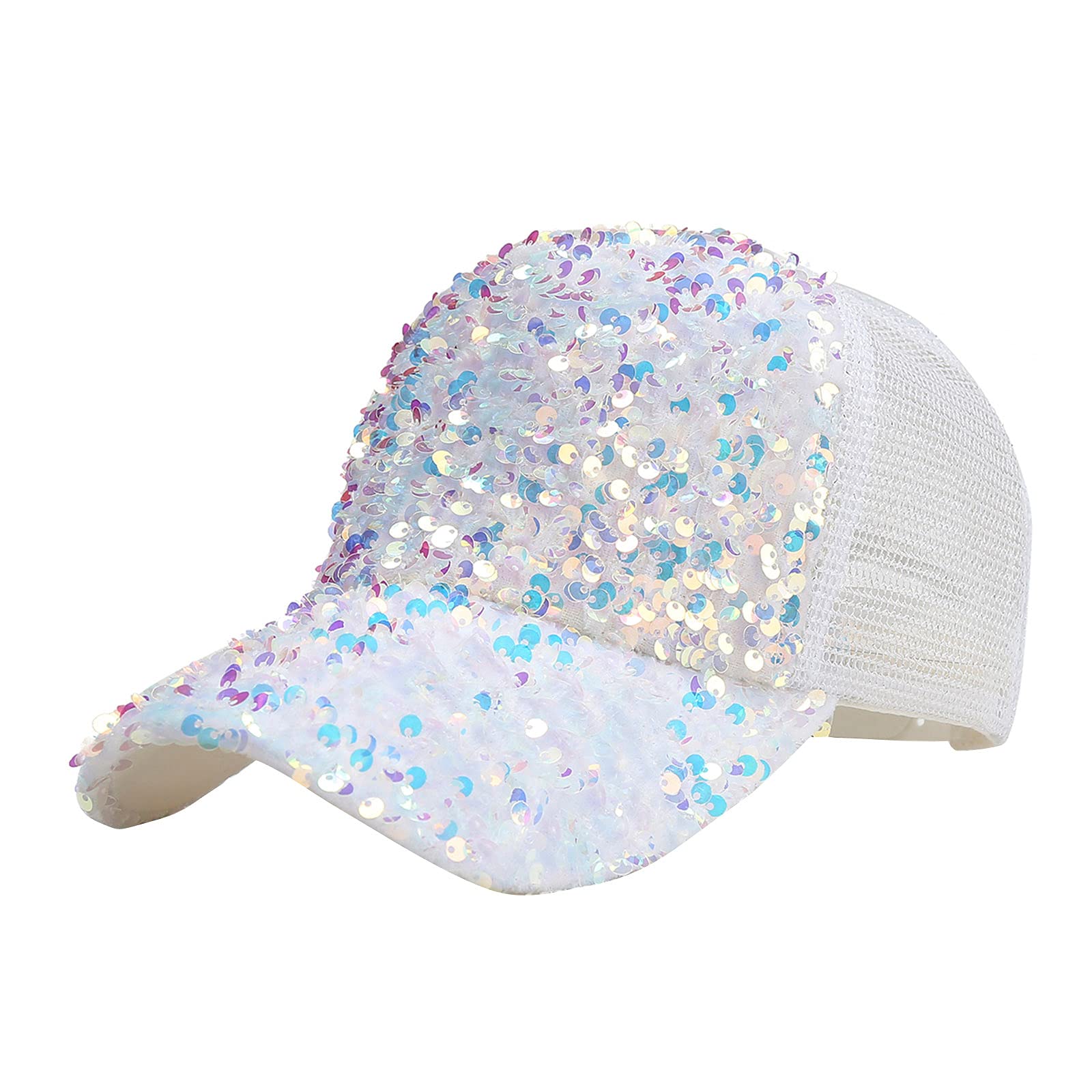 Stylish Unisex Sequined Baseball Cap - Breathable Adjustable Snapback for Men & Women - Perfect for Beach, Hip Hop, Sun Protection & Fishing