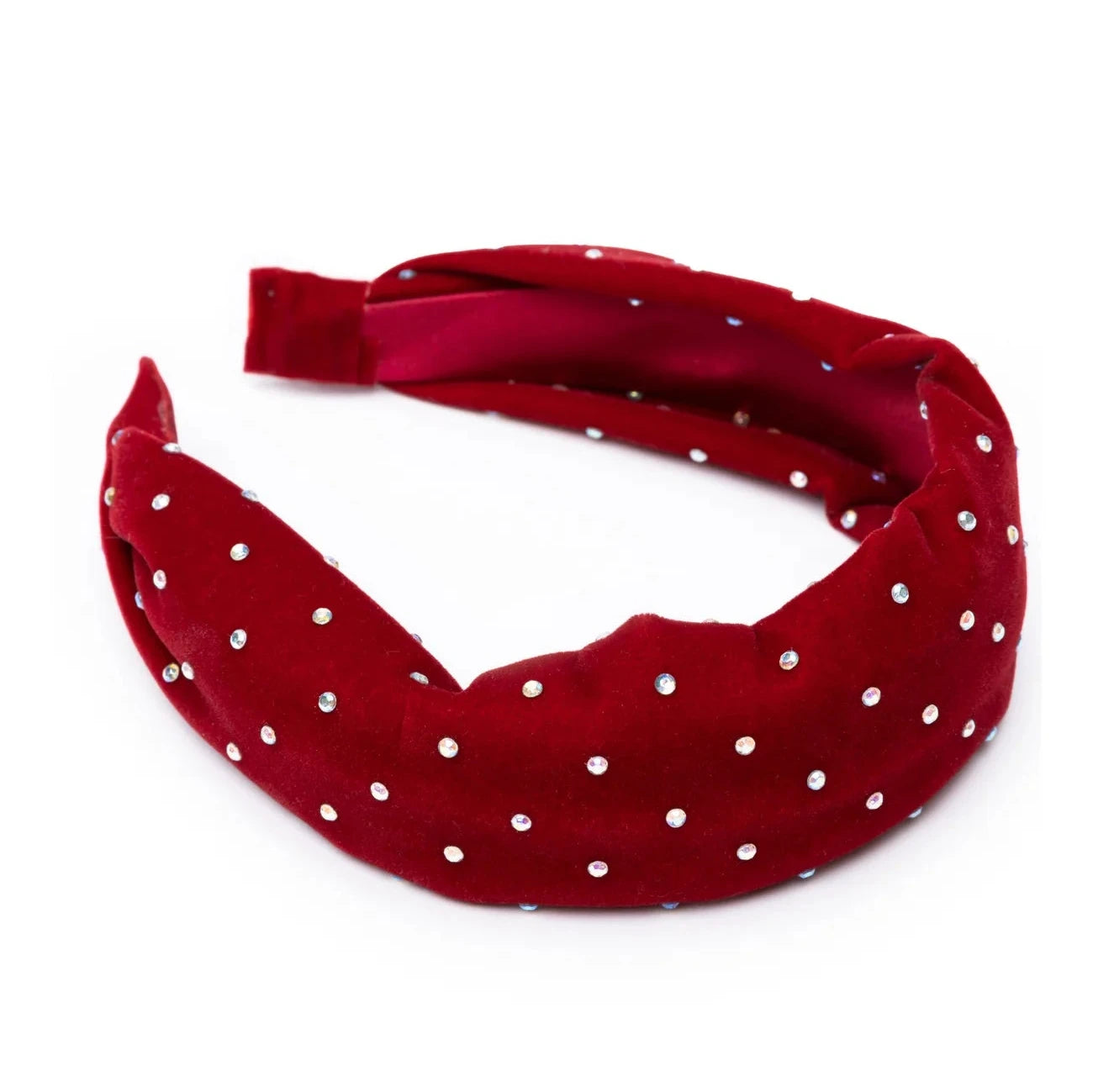 Great Pretenders Red Sparkle Velvet Headband for Girls - Elegant Hair Accessory for Parties, Weddings & Special Occasions