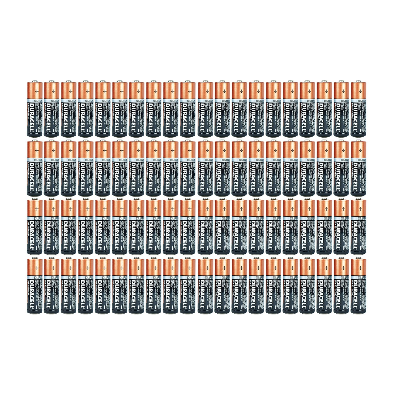 Duracell Coppertop AA Batteries (80 Count) - Long-Lasting Alkaline Power for Everyday Devices - Perfect for Toys, Flashlights, and Remote Controls