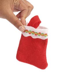 36 Pack Small Red Felt Christmas Stockings (5 Inch) - Bulk Holiday Decorations for Gift Cards, Candy, Business Cards | Perfect for Office Parties, Tree Decor & Festive Home Decorating