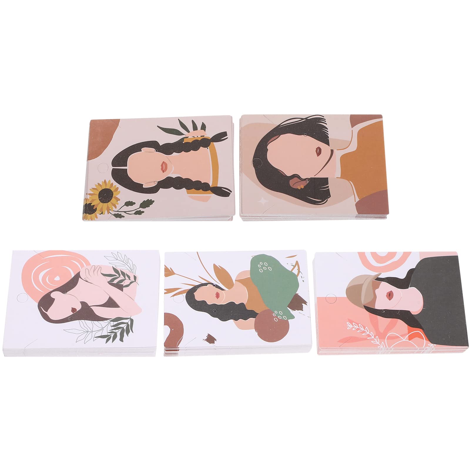 SEWACC 100pcs Trendy Jewelry Display Cards - 6x8cm Earring & Necklace Holder for Retail Packaging | Perfect for Boutique, Craft Shows & Online Store Jewelry Presentation