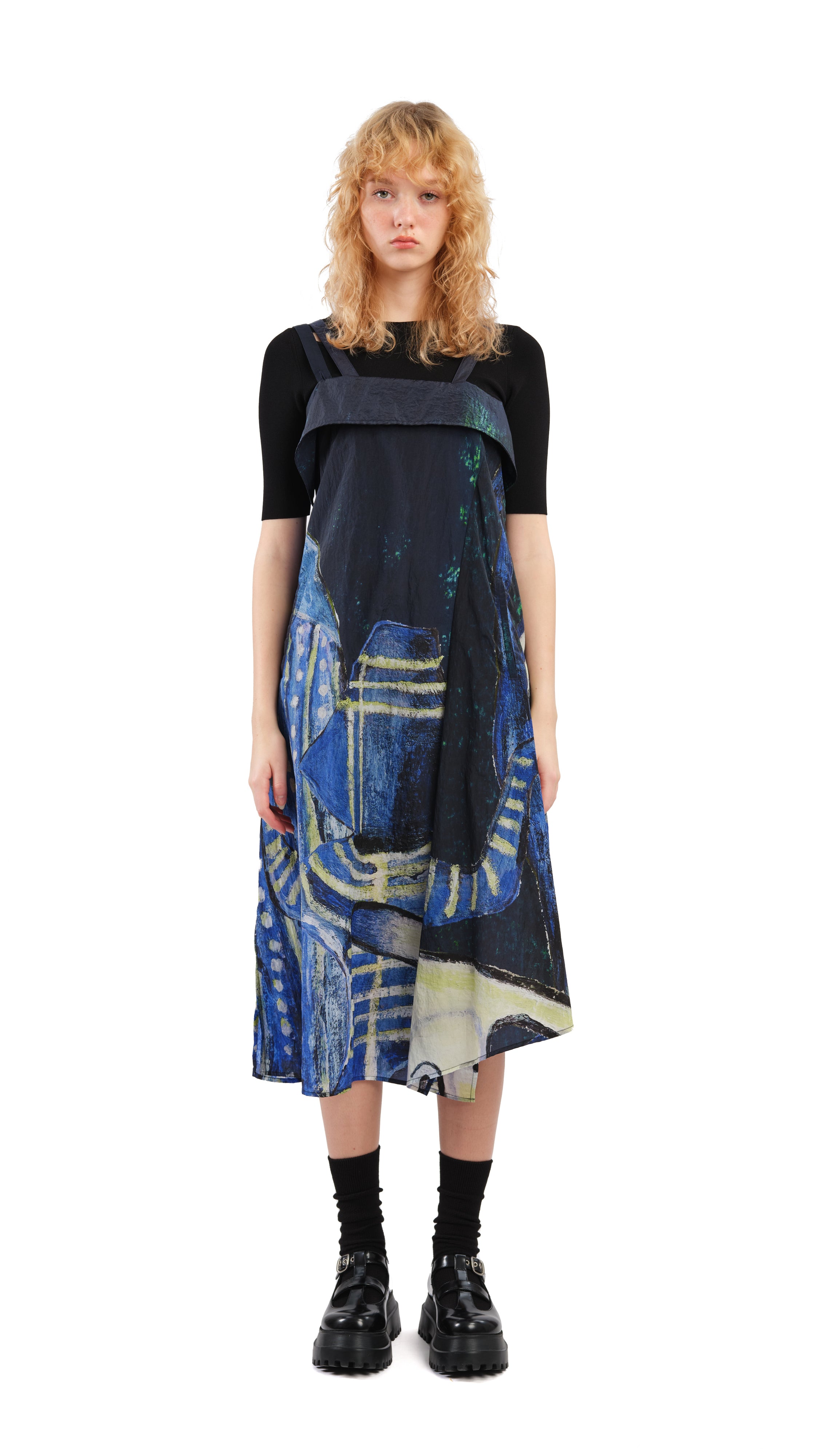 Selk'Nam Graphic Printed Cami Dress - Women's Summer Sleeveless Flowy Tank Dress for Beach, Vacation & Casual Wear