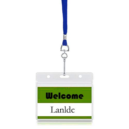 32-Pack Cotton Swivel Lanyards for ID Badges - Office & Event Use (Blue)