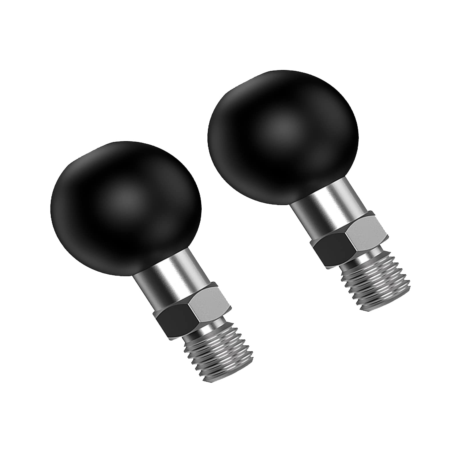 1 Inch Ball Mount Portable Tripod Ball Adapter for Motorcycle ATV - M10 x 1.25mm Threaded Bolt - Compatible with RAM Mounts (SZ-M10*2) - Perfect for Rear View Mirrors, Action Cameras & GPS Devices