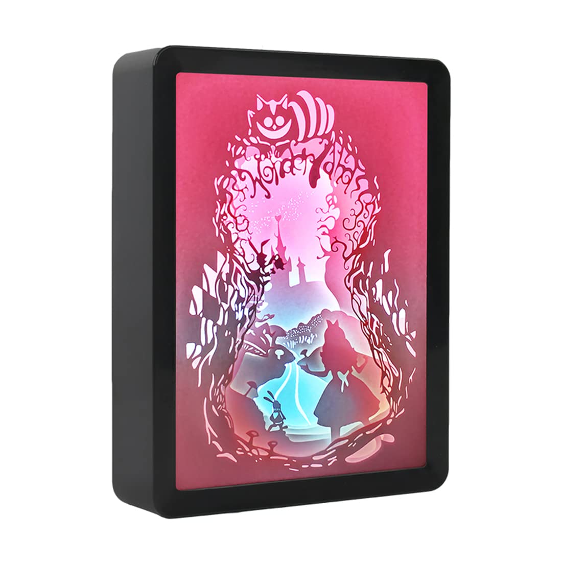 Alice in Wonderland 3D LED Night Light - Kids Room Decor, Desk & Bedside Lamp for Nursery, Bedroom, Birthday Gift - Perfect for Reading, Sleep Aid & Fantasy Theme Decor