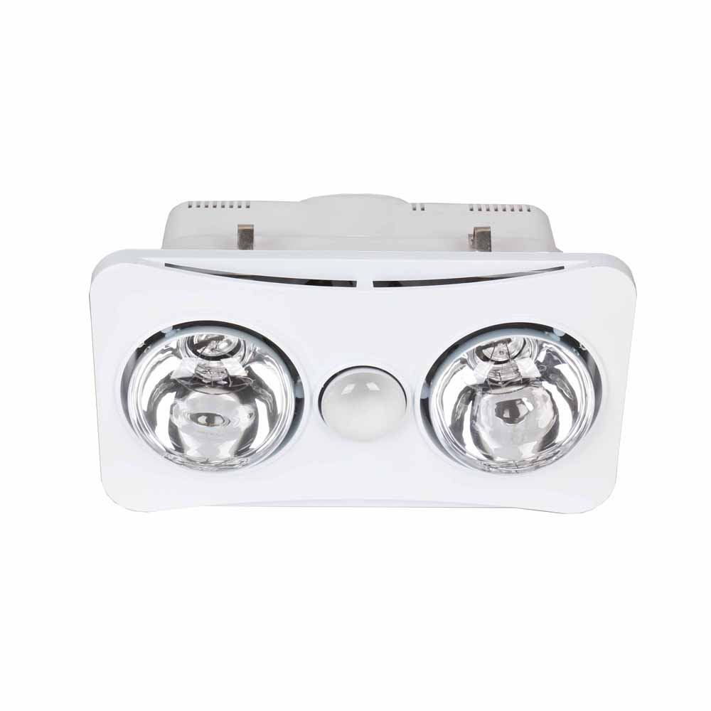 Ardene Duo Bathroom Heater, Light & Exhaust Fan Combo - White | Energy Efficient Ventilation for Bathroom, Shower & Home Use