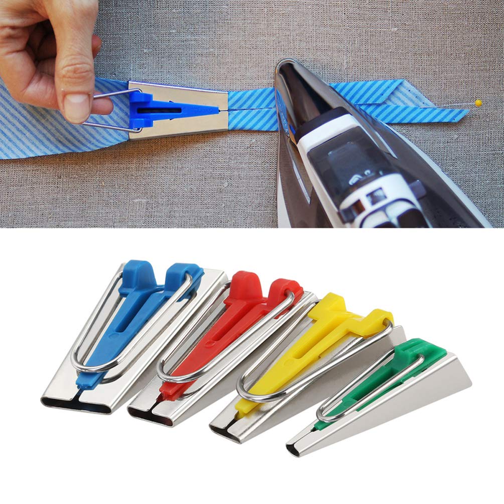 Hemoton 6mm Bias Tape Maker Kit - DIY Fabric Binding Tool for Quilting, Sewing & Patchwork | Metal Quilting Machine Accessories for Self-Made K-Tape & Bias Binding | Perfect for Crafting, Dressmaking & Home DIY Projects