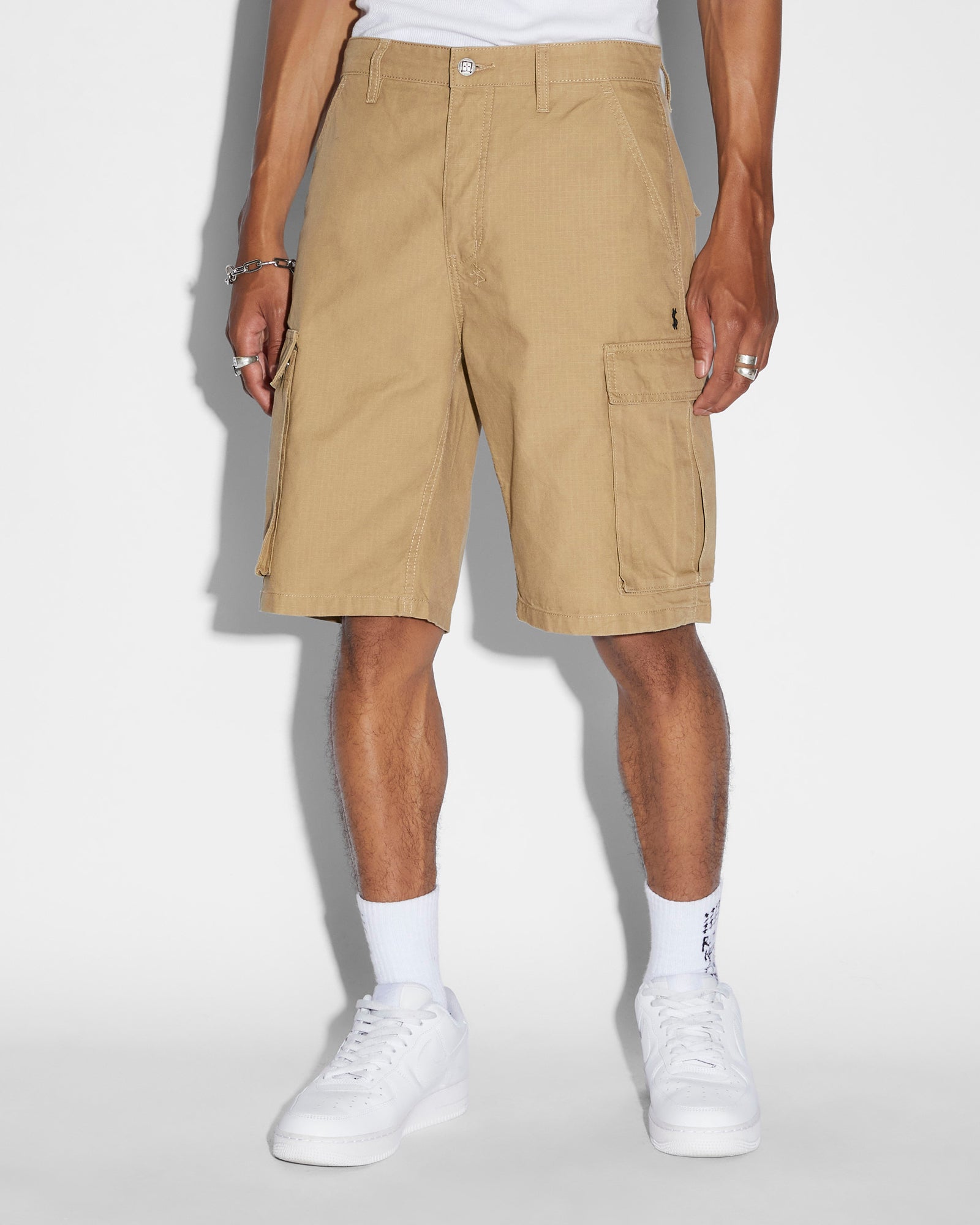 Fugitive Cargo Shorts for Men - Dark Tan Workwear & Outdoor Adventure Pants - Durable & Comfortable for Hiking, Camping, and Casual Wear